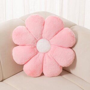 🆕17.7In Cute Flower Shaped  Plush Pillow Throw Floor for Room Decor